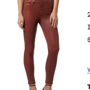 Joe's Jeans Women's Cinnamon The Charlie Coated High Waist Ankle Skinny Jeans